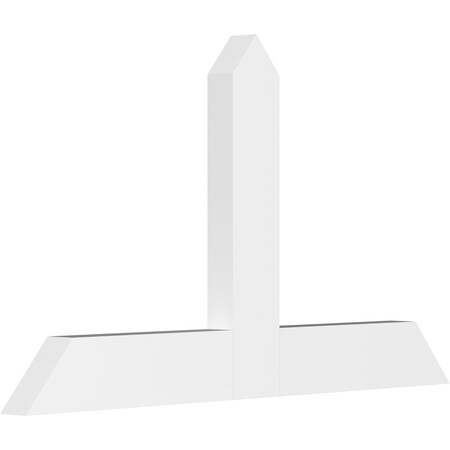 Ekena Millwork Portland Architectural Grade PVC Gable Bracket, 36"W x 21"H x 2"D x 4"F, 14/12 Pitch GBP036X21X0204POR00